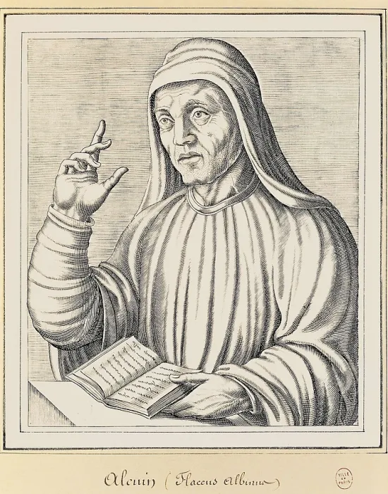 Framed Print : ALCUIN, Albinus Flaccus (735-804). Engraving. AISA / Everett Collection**US SALES ONLY**