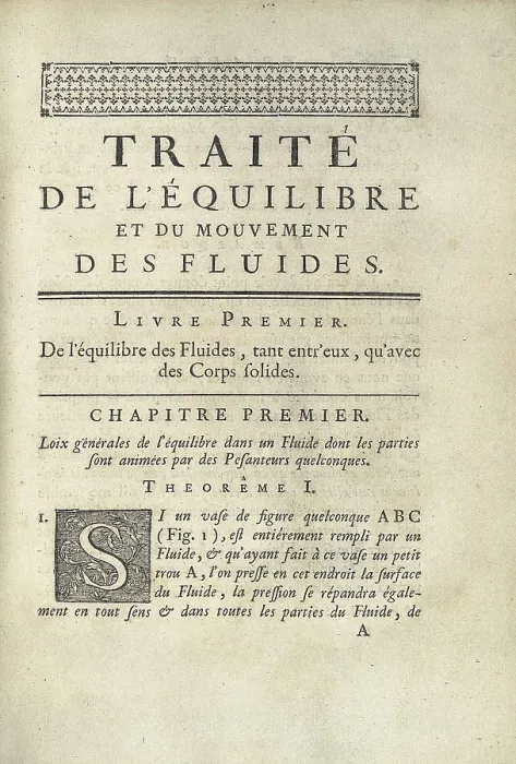 Framed Print : ALEMBERT, Jean Le Rond D (1717-1783). First chapter of D'Alambert's 'Trait de l'equilibre et du mouviment des fluides'. FRANCE. Paris. National Library