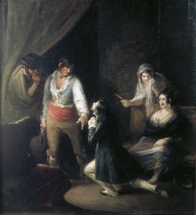 Framed Print : ALENZA y NIETO, Leonardo (1807-1845). The Revenge. 1830. Romanticism. Oil on canvas. SPAIN. Madrid. Prado Museum. - CAGP / Iberfoto / Everett Collection (160792)**US SALES ONLY** Framed Print : ALENZA y NIETO, Leonardo (1807-1845). The Revenge. 1830. Romanticism. Oil on canvas. SPAIN. Madrid. Prado Museum. - CAGP / Iberfoto / Everett Collection (160792)**US SALES ONLY**