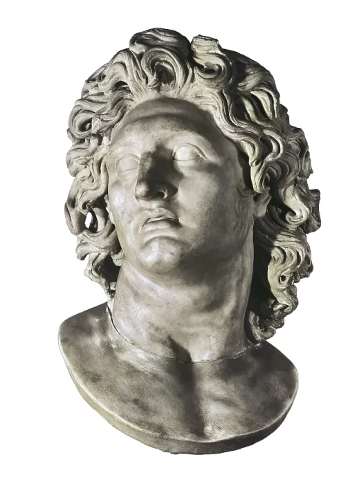 Framed Print : ALEXANDER the Great (356-323 BC). King of Macedonia (336-323 BC) and conqueror of Persia. Roman copy from a Greek original. Alexander the Great. Roman art. Sculpture on marble