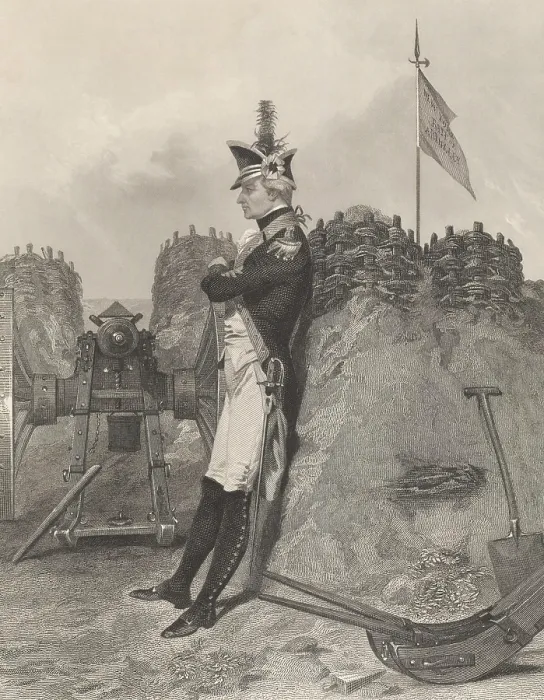Framed Print : Alexander Hamilton in the uniform of an officer of the New York Artillery, during the American Revolution