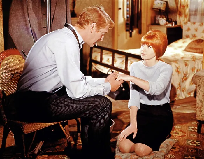 Framed Print : ALFIE, from left: Michael Caine, Jane Asher, 1966