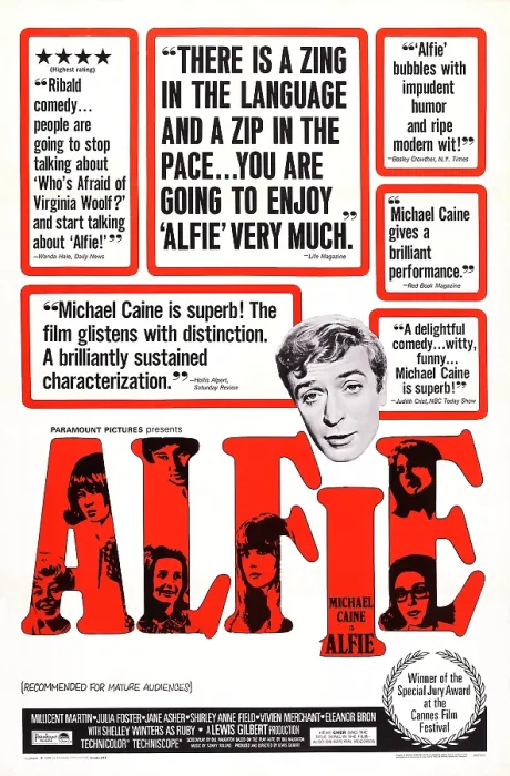 Framed Print : ALFIE, US poster art, Michael Caine, 1966