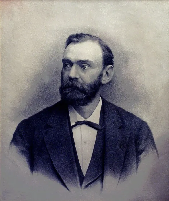 Framed Print : Alfred Berhard Nobel 1833-1896 Swedish chemist and engineer invented a detonator used with dynamite and nitroglycerin