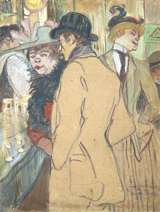 Framed Print : Alfred la Guigne, by Henri de Toulouse-Lautrec, 1894, French Post-Impressionism painting, oil on cardboard. This is a portrait of Lautrec's friend, Bonnefoy