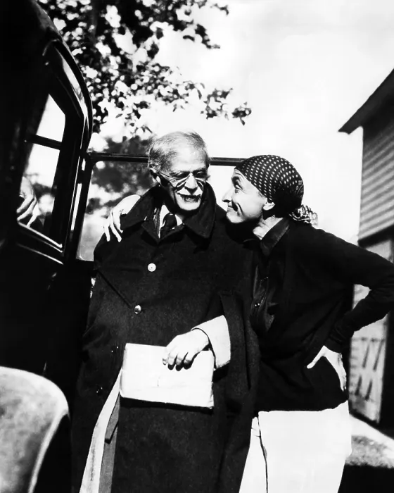 Framed Print : Alfred Stieglitz, and his wife, Georgia O'Keeffe, 1936. Courtesy: CSU Archives / Everett Collection