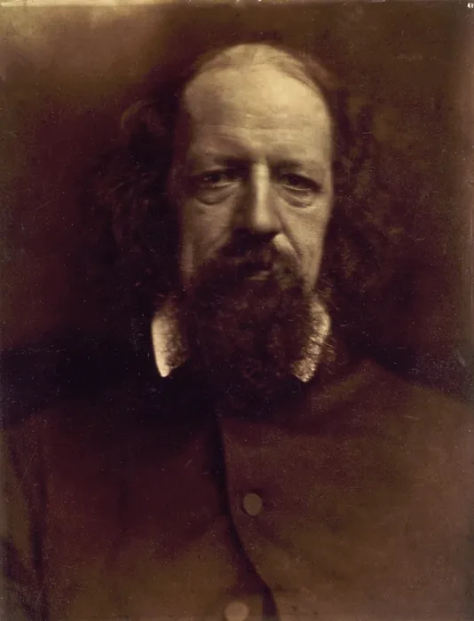 Framed Print : Alfred Tennyson (1809-1892), Poet Laureate of England, in an 1867 portrait by Julia Margaret Cameron (1815-1879)