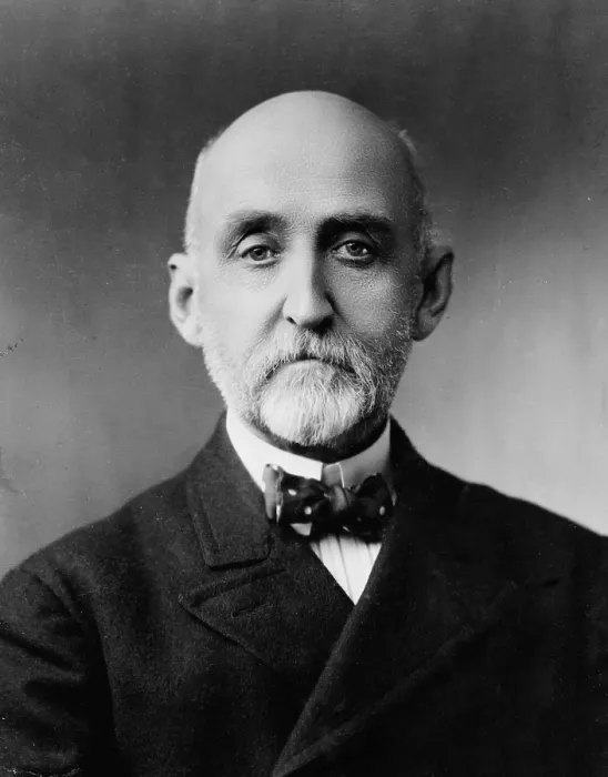 Framed Print : Alfred Thayer Mahan (1840-1914) American naval historian advocated the importance of strong naval forces to military preparedness. 1904