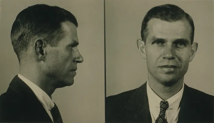 Framed Print : Alger Hiss (1904-1996) in 1948 mug shot after his arrest for perjury denying he was once a communist party member Framed Print : Alger Hiss (1904-1996) in 1948 mug shot after his arrest for perjury denying he was once a communist party member