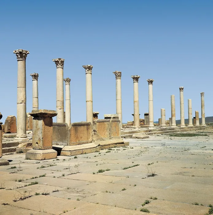Framed Print : ALGERIA. BATNA. Timgad. Colonnade. AISA / Everett Collection**US SALES ONLY**