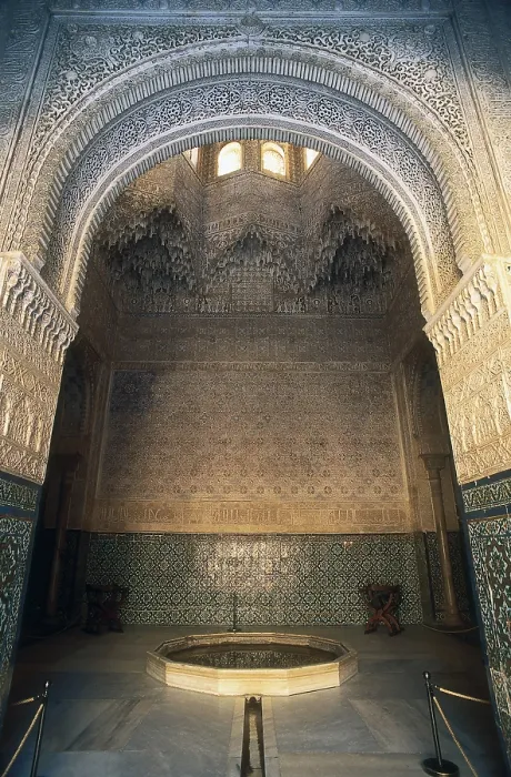 Framed Print : Alhambra. SPAIN. ANDALUSIA. Granada. Alhambra. The Sala de los Abencerrajes (Hall of the Abencerrajes). Hispano-Moresque art. Nasrid dynasty. Architecture