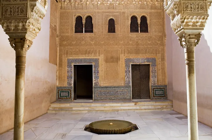 Framed Print : Alhambra. SPAIN. Granada. Alhambra. Patio del Cuarto Dorado (Court of the Golden Room), that communicates the Mexuar (Council Chamber) and the Golden Room. Hispano-Moresque art Framed Print : Alhambra. SPAIN. Granada. Alhambra. Patio del Cuarto Dorado (Court of the Golden Room), that communicates the Mexuar (Council Chamber) and the Golden Room. Hispano-Moresque art