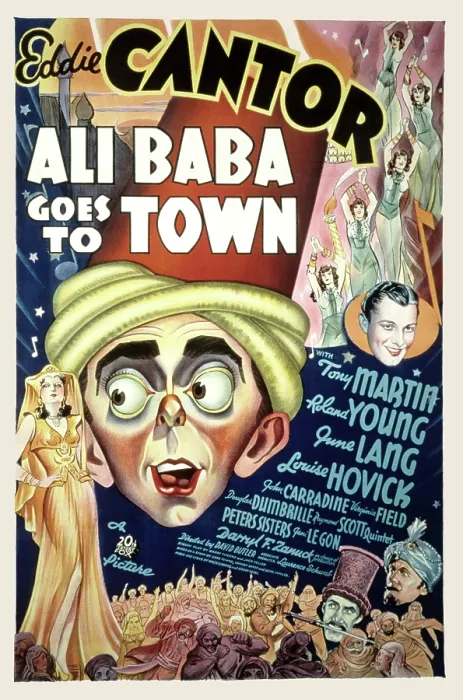 Framed Print : ALI BABA GOES TO TOWN, Eddie Cantor, 1937, poster art, TM and Copyright 20th Century Fox Film Corp. All rights reserved