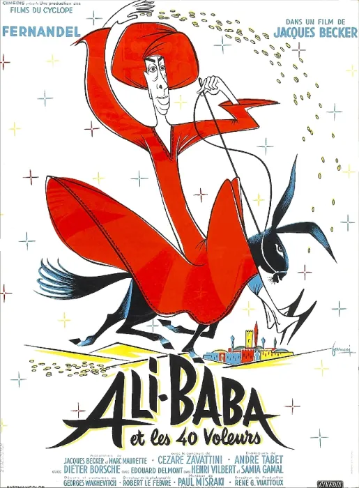 Framed Print : ALI-BABA AND THE FORTY THIEVES, (aka ALI-BABA ET LES QUARANTE VOLEURS), French poster, Fernandel, 1954 Framed Print : ALI-BABA AND THE FORTY THIEVES, (aka ALI-BABA ET LES QUARANTE VOLEURS), French poster, Fernandel, 1954