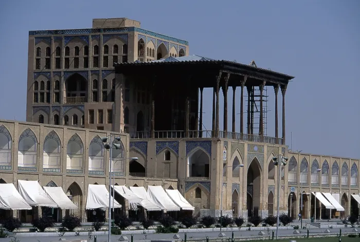 Framed Print : Ali Qapu Palace, 17th Century, mixed technique - Whole artwork view