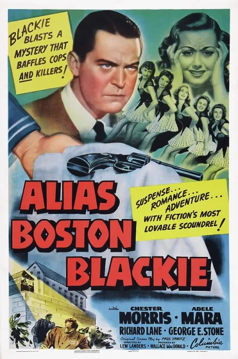 Framed Print : ALIAS BOSTON BLACKIE, US poster art, from left: Chester Morris, Adele Mara, 1942