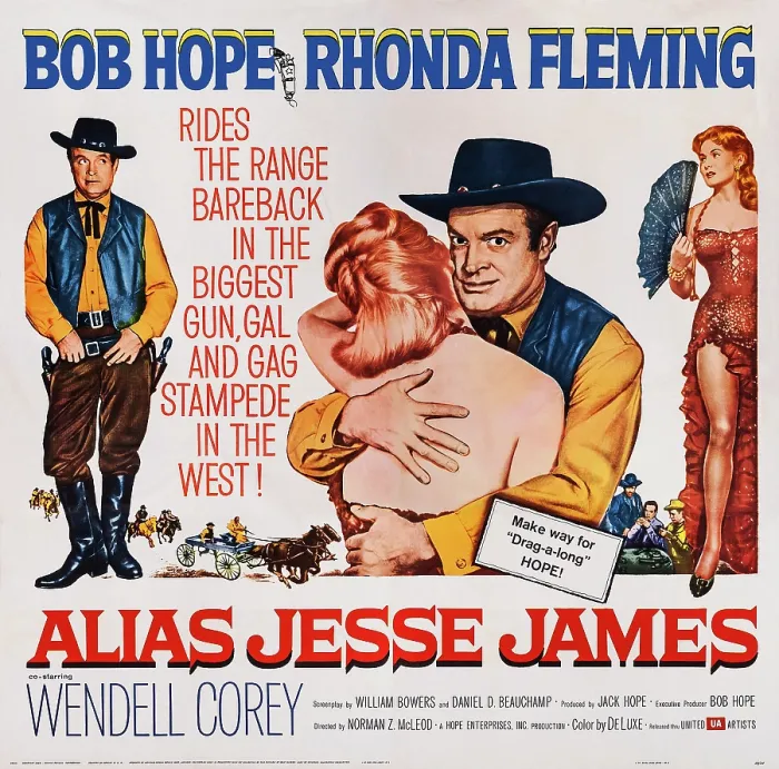 Framed Print : ALIAS JESSE JAMES, US poster art, Bob Hope, Rhonda Fleming, 1959 Framed Print : ALIAS JESSE JAMES, US poster art, Bob Hope, Rhonda Fleming, 1959
