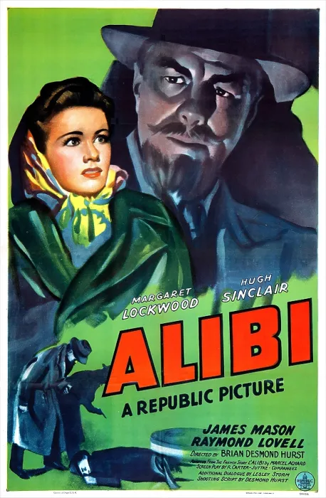 Framed Print : ALIBI, US poster, from left: Margaret Lockwood, Hugh Sinclair, 1942