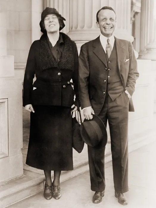 Framed Print : Alice Roosevelt Longworth (1884-1980), and her brother Theodore Roosevelt Jr. (1887-1944), share a joyful laugh in 1932