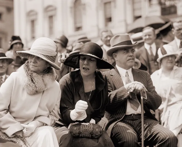Framed Print : Alice Roosevelt Longworth speaks to Mrs. William Borah at Washington, D.C. gathering Framed Print : Alice Roosevelt Longworth speaks to Mrs. William Borah at Washington, D.C. gathering