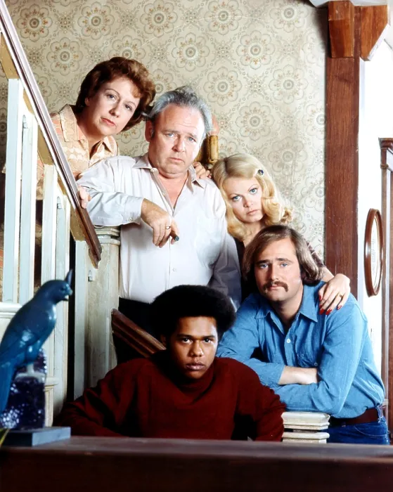 Framed Print : ALL IN THE FAMILY, Jean Stapleton, Carroll O'Connor, Mike Evans, Sally Struthers, Rob Reiner, 1971-1983