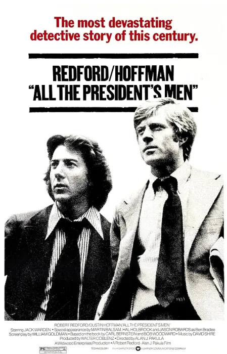 Framed Print : ALL THE PRESIDENT'S MEN, from left: Dustin Hoffman, Robert Redford, 1976