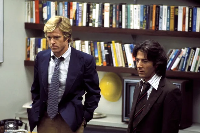 Framed Print : ALL THE PRESIDENT'S MEN, Robert Redford, Dustin Hoffman, 1976