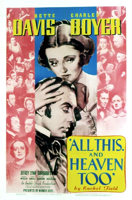 Framed Print : ALL THIS, AND HEAVEN TOO, Bette Davis, Charles Boyer, 1940