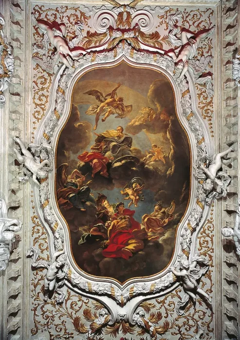 Framed Print : Allegory, by Antonio Pellegrini, 18th Century, - Italy, Veneto, Venice, Palazzo Bonomo Albrizzi in SantApollinare. All Framed Print : Allegory, by Antonio Pellegrini, 18th Century, - Italy, Veneto, Venice, Palazzo Bonomo Albrizzi in SantApollinare. All