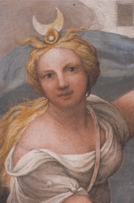 Framed Print : Allegri Antonio known as Correggio, Frescoes in the Camera della Badessa at the Convent of St Paolo in Parma, 1519, 16th Century, fresco, Italy, Emilia Romagna, Parma