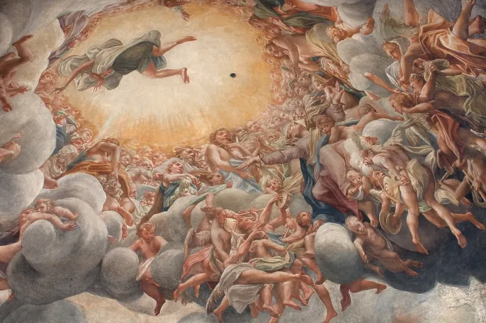 Framed Print : Allegri Antonio known as Correggio, Assumption of the Virgin, 1526 - 1530, 16th Century, fresco, Italy, Emilia Romagna, Parma, Santa Maria Assunta Cathedral, Dome