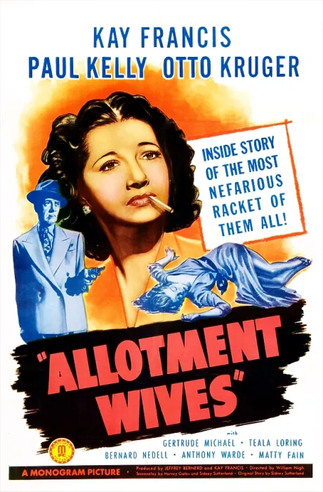 Framed Print : ALLOTMENT WIVES, US poster, Kay Francis, Otto Kruger (left), 1945 Framed Print : ALLOTMENT WIVES, US poster, Kay Francis, Otto Kruger (left), 1945