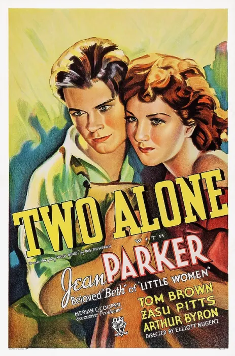 Framed Print : TWO ALONE, US poster art, from left, Tom Brown, Jean Parker, 1934