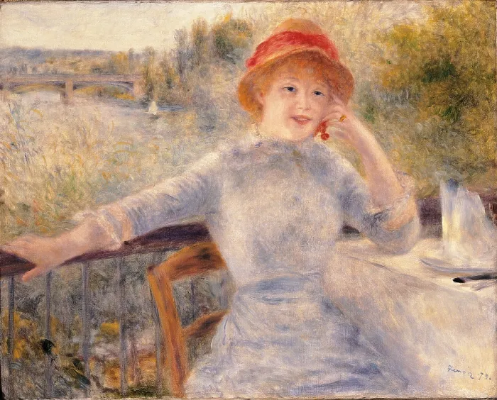 Framed Print : Alphonsine Fournaise, by Pierre-Auguste Renoir, 1879 about, 19th Century, oil on canvas, cm 73, 5 x 93 - France, Ile de France, Paris, Muse dOrsay, R.F. 1937-39. All