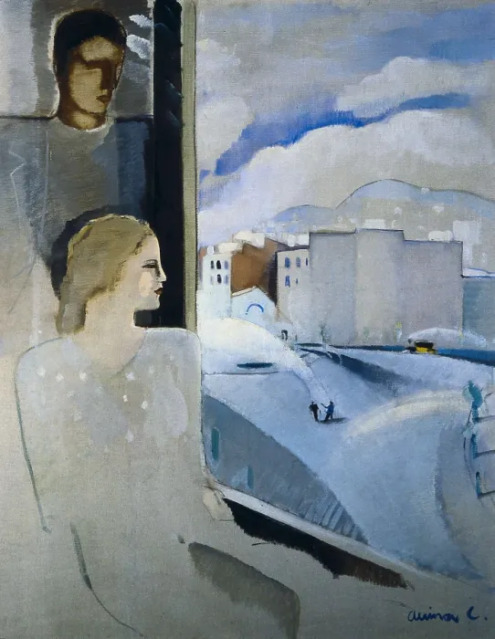 Framed Print : ALSINA CUIXART, Llus (20th century). The Window. 1937. Oil on canvas. AISA / Everett Collection - Image has fine art copyright
