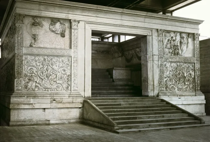 Framed Print : Altar of Peace of Augustus. 13 BC. ITALY. Rome. Roman art. Early Empire. Architecture. - BeBa / Iberfoto / Everett Collection (549838)**US SALES ONLY**