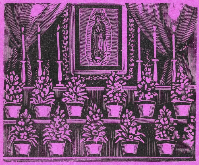 Framed Print : Altar of The Virgin of Guadalupe, by Antonio Vanegas Arroyo, circa 1910