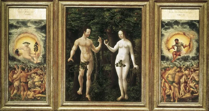 Framed Print : ALTDORFER, Altbrecht (1480-1538). The Fall of Man. ca. 1535 Framed Print : ALTDORFER, Altbrecht (1480-1538). The Fall of Man. ca. 1535