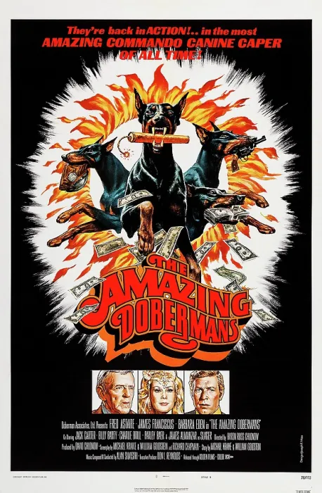 Framed Print : THE AMAZING DOBERMANS, poster, bottom: Fred Astaire, Barbara Eden, James Franciscus, 1976 Framed Print : THE AMAZING DOBERMANS, poster, bottom: Fred Astaire, Barbara Eden, James Franciscus, 1976