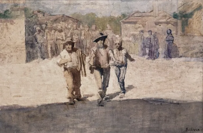 Framed Print : Ambassadors of hunger, by Pellizza da Volpedo, 1892, 19th Century, oil on canvas, 51, 5 x 73 cm - Private collection. Whole artwork view Framed Print : Ambassadors of hunger, by Pellizza da Volpedo, 1892, 19th Century, oil on canvas, 51, 5 x 73 cm - Private collection. Whole artwork view
