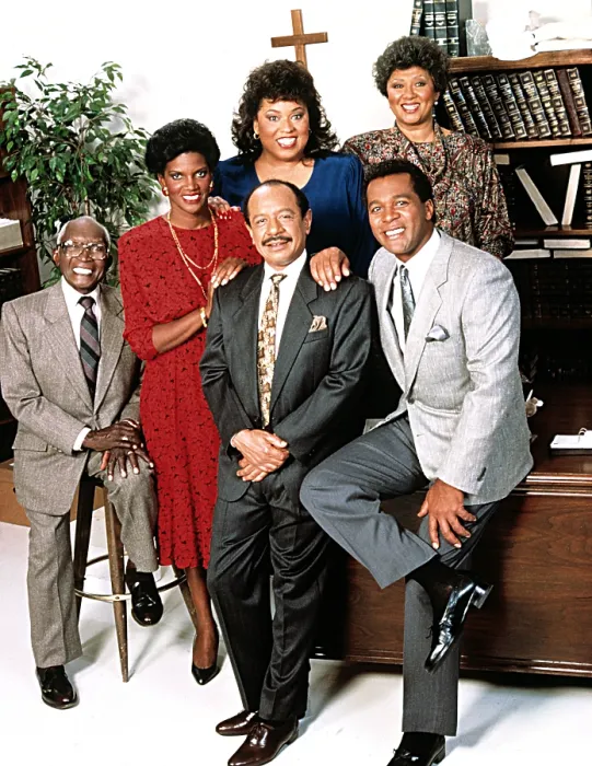 Framed Print : AMEN, Jester Hairston, Anna Maria Horsford, Roz Ryan, Sherman Hemsley, Barbara Montgomery, Clifton Daivs, 1986-1991