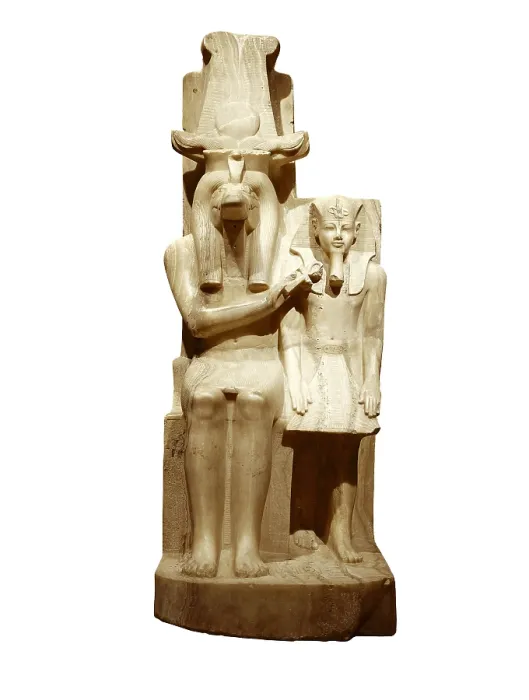Framed Print : Amenhotep III and God Sobek. s.XIV BC. 18th dinasty. Egyptian art. New Kingdom. Sculpture on rock. EGYPT. Luxor. Luxor Museum Framed Print : Amenhotep III and God Sobek. s.XIV BC. 18th dinasty. Egyptian art. New Kingdom. Sculpture on rock. EGYPT. Luxor. Luxor Museum