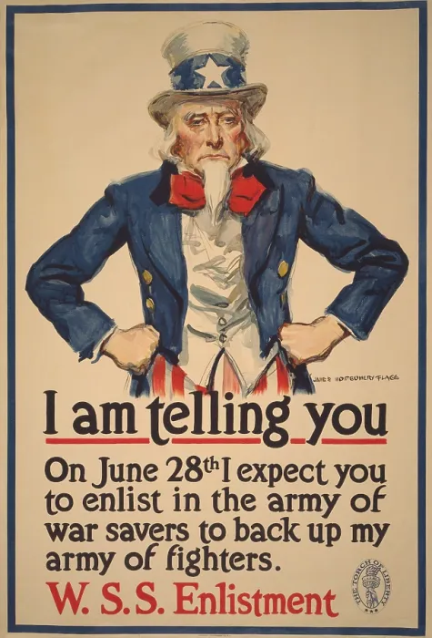 Framed Print : American 1918 WW1 poster, with classic Uncle Sam character by James M. Flagg Framed Print : American 1918 WW1 poster, with classic Uncle Sam character by James M. Flagg