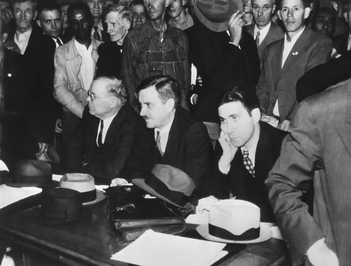 Framed Print : American Communists stuck in court during the 1936 election campaign