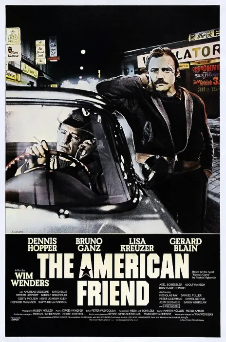 Framed Print : THE AMERICAN FRIEND, US poster art, from left: Dennis Hopper, Bruno Ganz, 1977