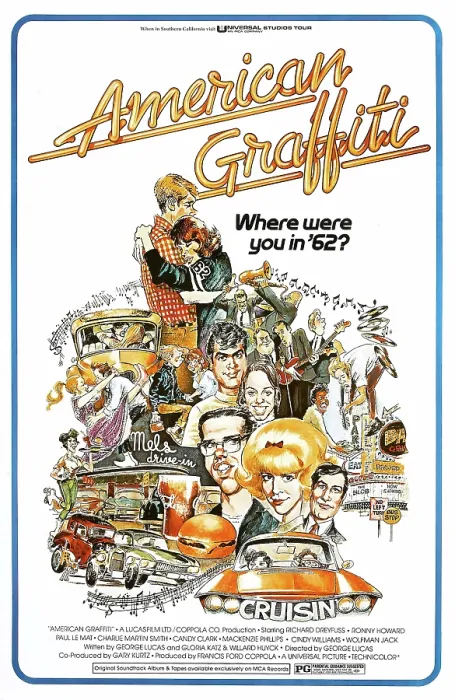 Framed Print : AMERICAN GRAFFITI, 1973