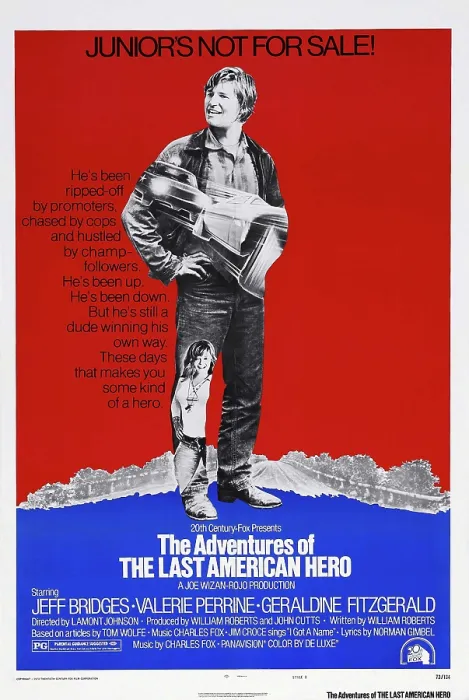 Framed Print : THE LAST AMERICAN HERO, (aka THE ADVENTURES OF THE LAST AMERICAN HERO, reissue title), US poster art, Jeff Bridges, 1973. TM & Copyright 20th Century Fox Film Corp