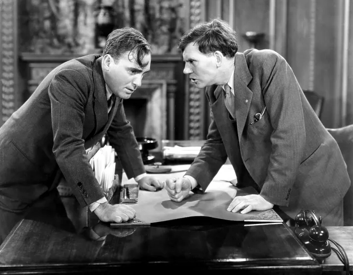 Framed Print : AMERICAN MADNESS, Pat O'Brien, Walter Huston, 1932
