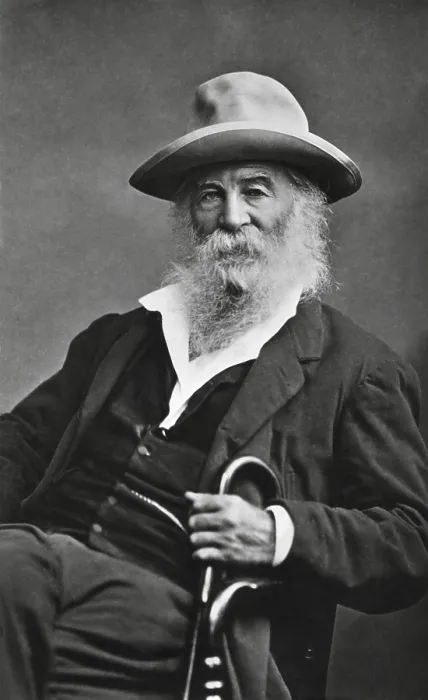 Framed Print : American poet, Walt Whitman, seated with a cane, c. 1870s (BSLOC_2018_4_50) Framed Print : American poet, Walt Whitman, seated with a cane, c. 1870s (BSLOC_2018_4_50)