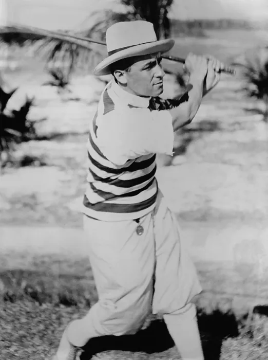 Framed Print : American professional golfer Gene Sarazen playing in Miami, Florida. The 19 year old was recuperating from an appendectomy. Dec. 1921. (BSLOC_2015_17_116) Framed Print : American professional golfer Gene Sarazen playing in Miami, Florida. The 19 year old was recuperating from an appendectomy. Dec. 1921. (BSLOC_2015_17_116)